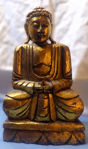Buddha figur holz sitzend - holz,,