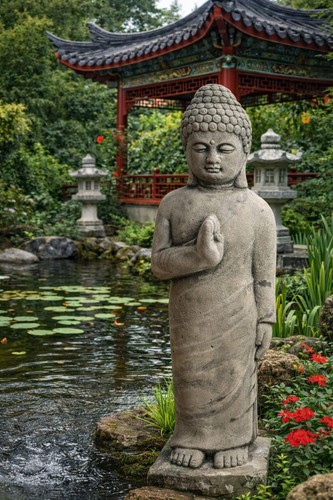 Buddha figur steinguss - figur, cm