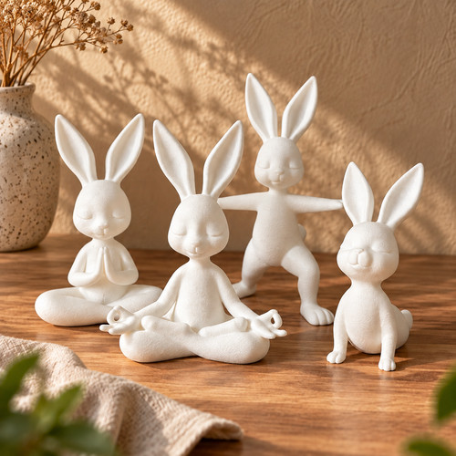 Großes yoga hasen 4er set - großes,