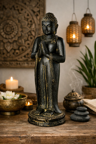 Buddha figur stehend betend - buddha,