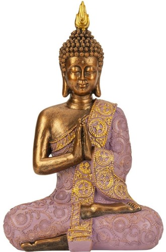 Buddha figur 29cm lila - 29cm, gold