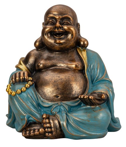 Buddha figur 23cm gold türkis - buddha,