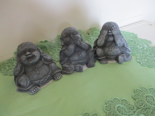3er set buddha deko - set, figuren