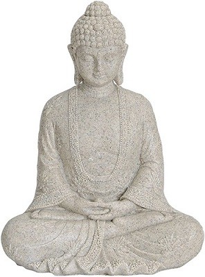 Buddha figur sitzend braun - buddha,