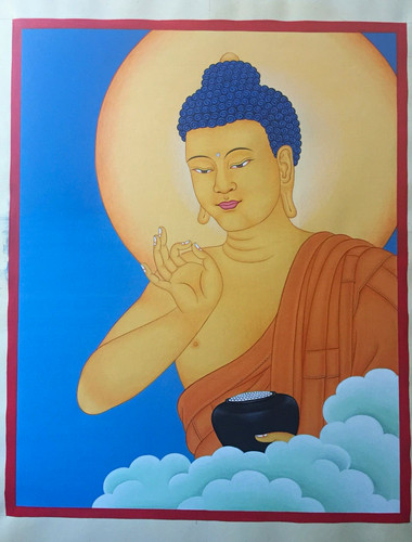 Gemälde buddha motiv sitzende - gemälde, buddha-motiv