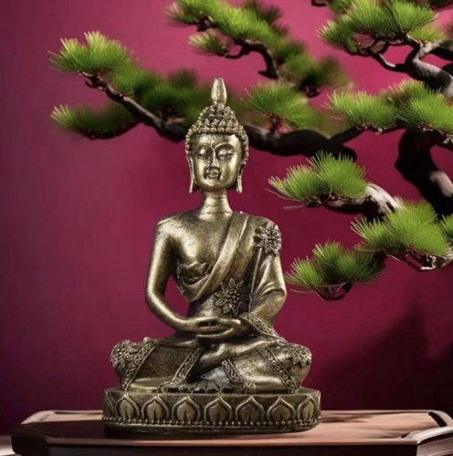Buddha figur sitzend bronze - sitzend,