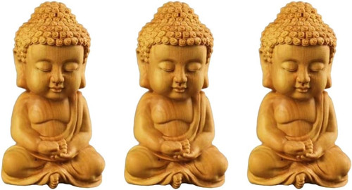 Mini buddha figuren set holz - mini,