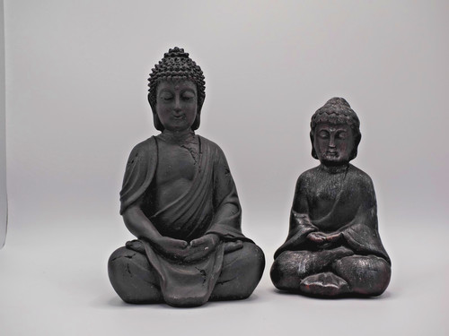 Buddha figuren anthrazit - -,