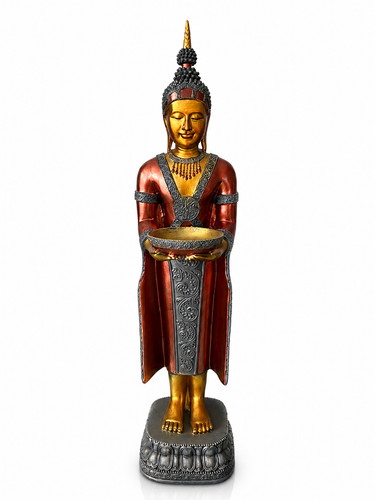 Buddha figur mit kerzen - buddha,